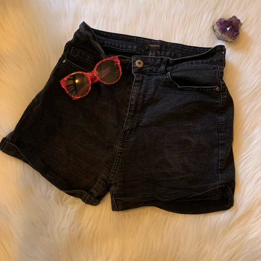 Plus Size Black Forever 21 Shorts